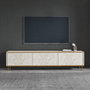 Hanah Home Mueble de TV Travertino y Oro